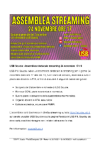 USB Scuola Assemblea sindacale streaming 24 novembre